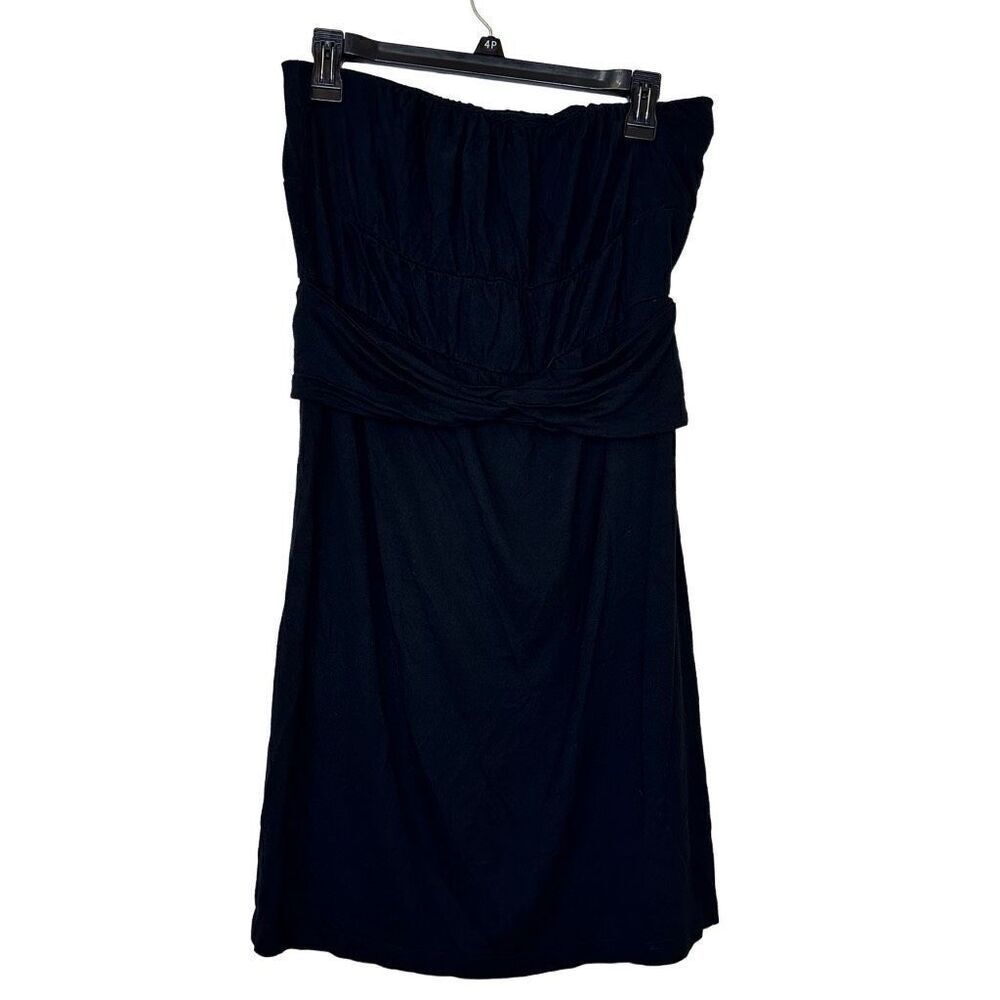 Juicy Couture Elasticized Strapless Mini Dress Black Medium